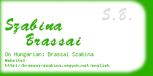 szabina brassai business card